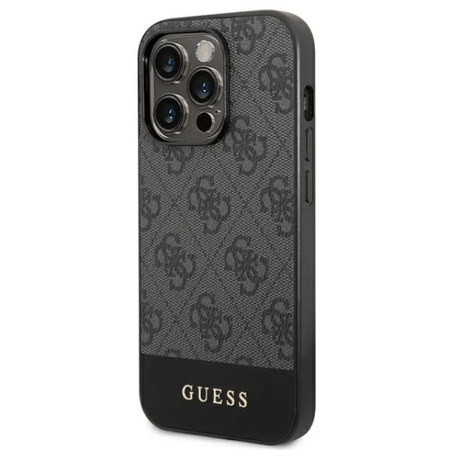 Чохол Guess 4G Stripe Collection для iPhone 14 Pro Gray (GUHCP14LG4GLGR)