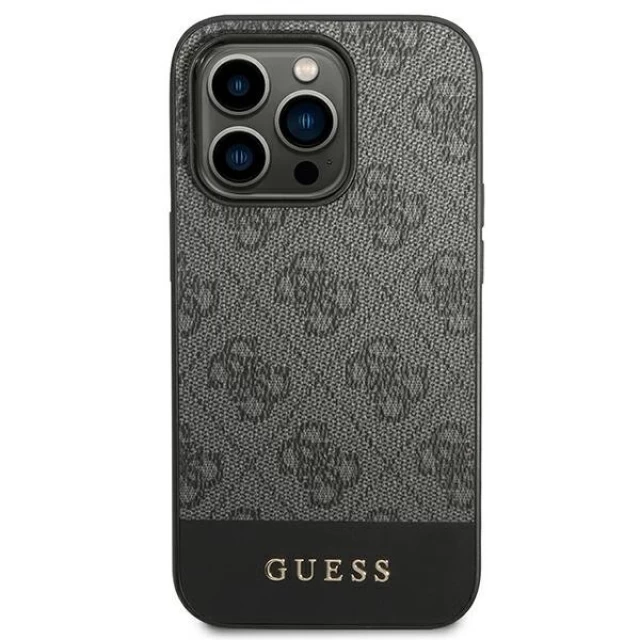 Чехол Guess 4G Stripe Collection для iPhone 14 Pro Gray (GUHCP14LG4GLGR)