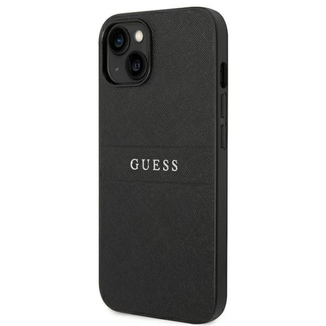 Чехол Guess Saffiano Strap для iPhone 14 Black (GUHCP14SPSASBBK)