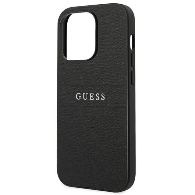 Чехол Guess Saffiano Strap для iPhone 14 Pro Max Black (GUHCP14XPSASBBK)