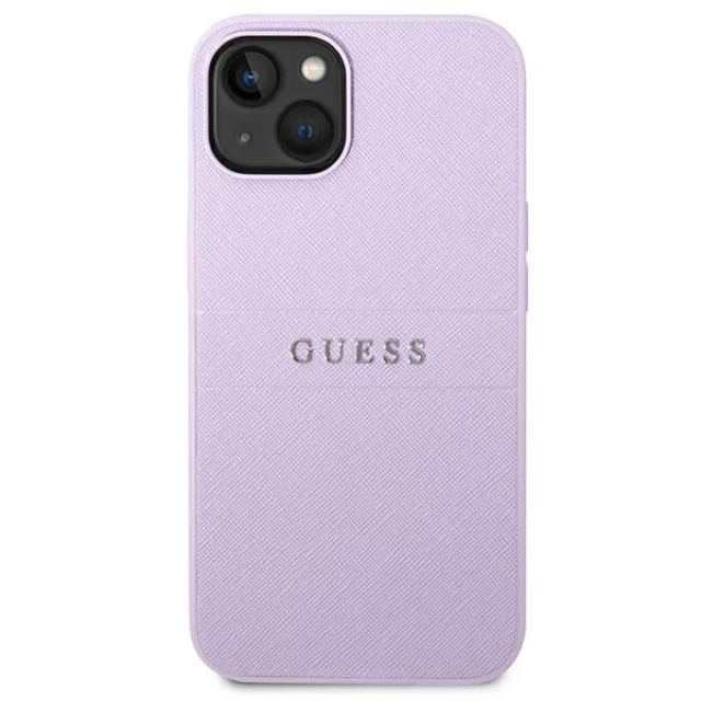 Чехол Guess Saffiano Strap для iPhone 14 Purple (GUHCP14SPSASBPU)