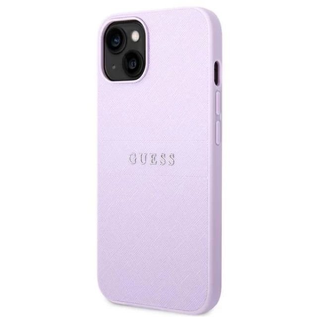 Чохол Guess Saffiano Strap для iPhone 14 Plus Purple (GUHCP14MPSASBPU)