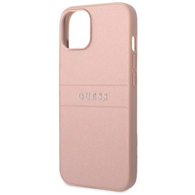Чохол Guess Saffiano Strap для iPhone 14 Plus Pink (GUHCP14MPSASBPI)