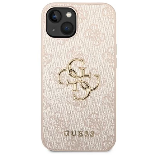 Чехол Guess 4G Big Metal Logo для iPhone 14 Pink (GUHCP14S4GMGPI)