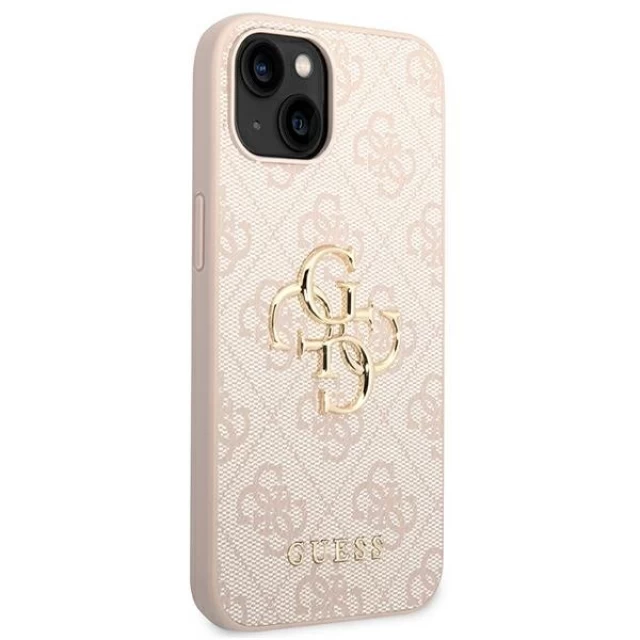 Чехол Guess 4G Big Metal Logo для iPhone 14 Pink (GUHCP14S4GMGPI)