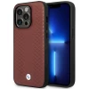 Чехол BMW для iPhone 14 Pro Leather Diamond Pattern Burgundy with MagSafe (BMHMP14L22RFGR)