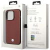 Чохол BMW для iPhone 14 Pro Leather Diamond Pattern Burgundy with MagSafe (BMHMP14L22RFGR)