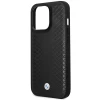 Чехол BMW для iPhone 14 Pro Leather Diamond Pattern Black with MagSafe (BMHMP14L22RFGK)