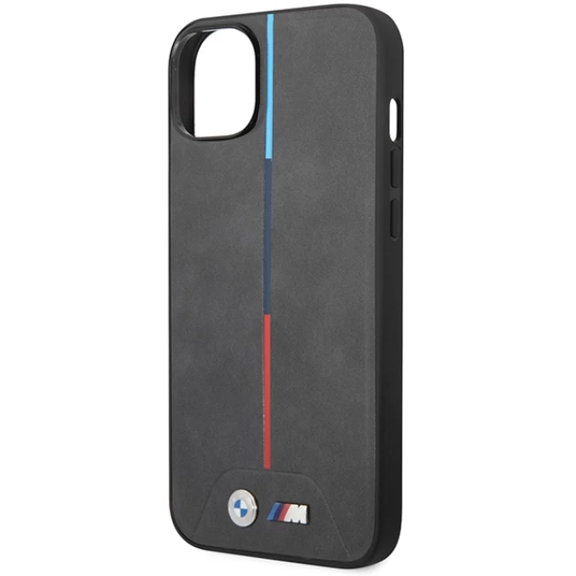 Чехол BMW Quilted Tricolor для iPhone 14 Plus Grey with MagSafe (BMHMP14M22PVTA)