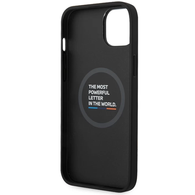 Чехол BMW Quilted Tricolor для iPhone 14 Plus Grey with MagSafe (BMHMP14M22PVTA)