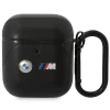 Чехол для наушников BMW Leather Curved Line для AirPods 1 | 2 Black (BMA222PVTK)
