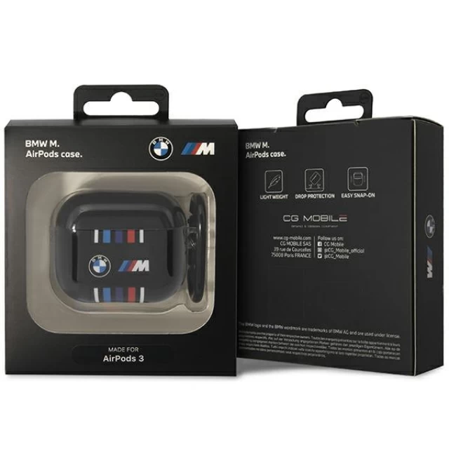 Чохол для навушників BMW Multiple Colored Lines для AirPods 3 Black (BMA322SWTK)