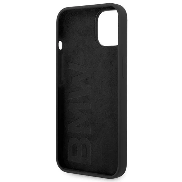 Чехол BMW для iPhone 14 Silicone Metal Logo Black (BMHCP14SSILBK)