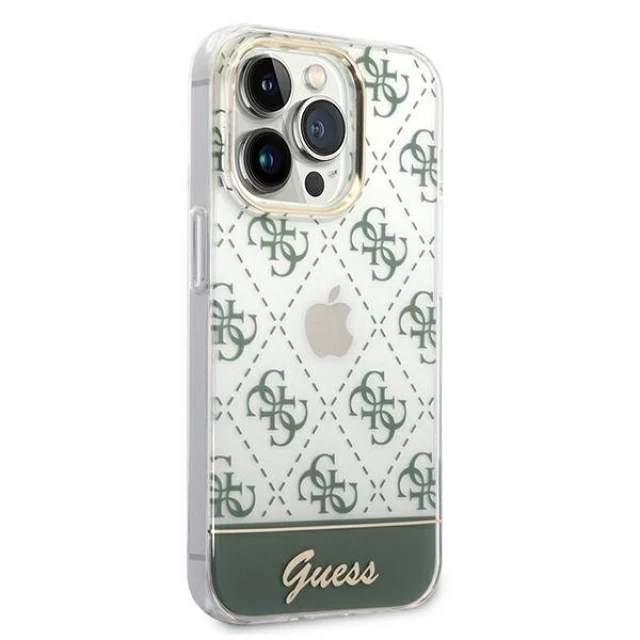 Чохол Guess 4G Pattern Script для iPhone 14 Pro Khaki (GUHCP14LHG4MHA)