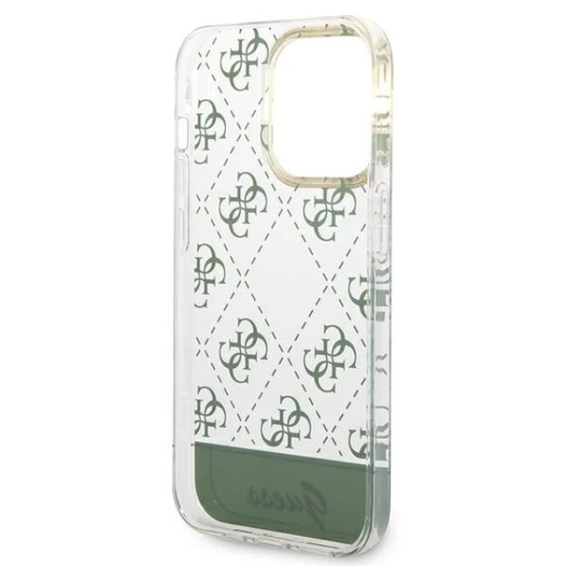 Чохол Guess 4G Pattern Script для iPhone 14 Pro Khaki (GUHCP14LHG4MHA)