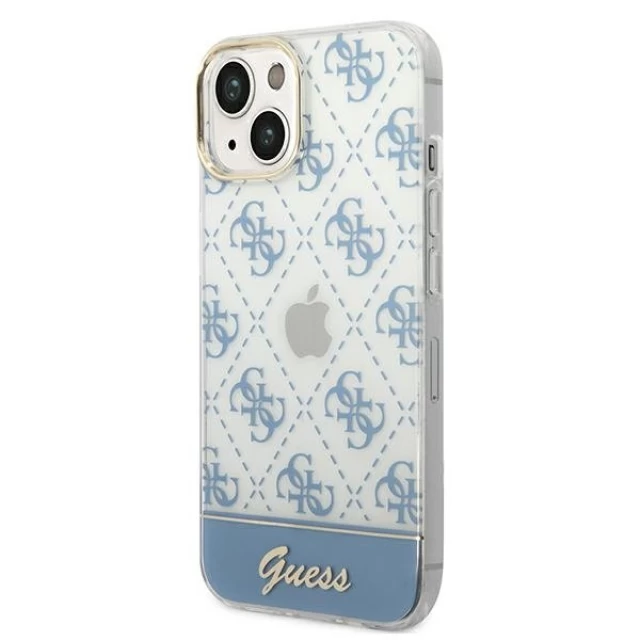 Чохол Guess 4G Pattern Script для iPhone 14 Blue (GUHCP14SHG4MHB)