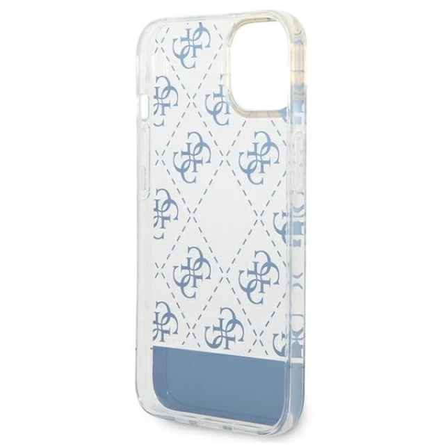 Чохол Guess 4G Pattern Script для iPhone 14 Blue (GUHCP14SHG4MHB)