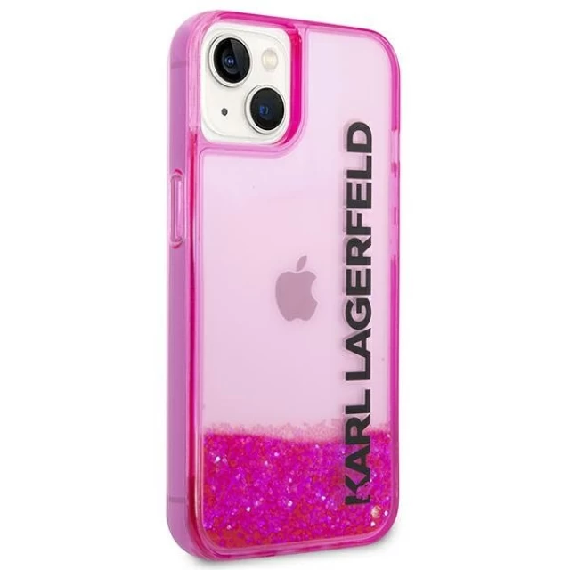 Чехол Karl Lagerfeld Liquid Glitter Elong для iPhone 14 Pink (KLHCP14SLCKVF)