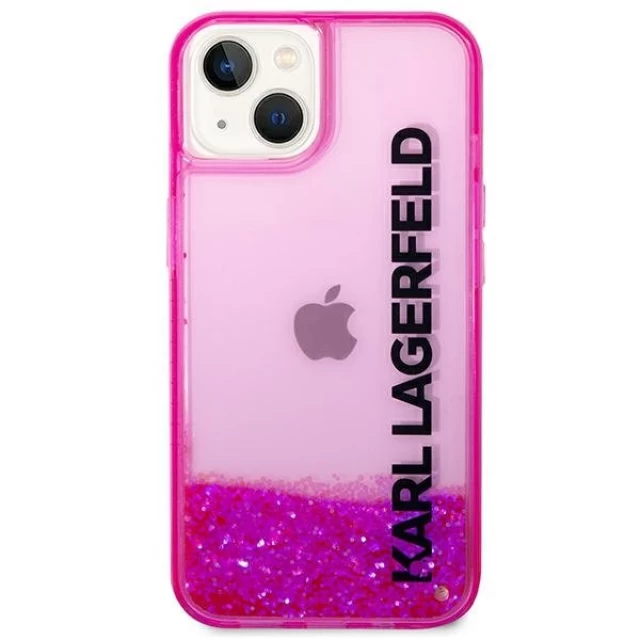 Чехол Karl Lagerfeld Liquid Glitter Elong для iPhone 14 Pink (KLHCP14SLCKVF)