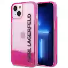 Чехол Karl Lagerfeld Liquid Glitter Elong для iPhone 14 Plus Pink (KLHCP14MLCKVF)