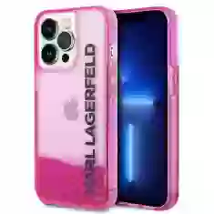 Чохол Karl Lagerfeld Liquid Glitter Elong для iPhone 14 Pro Pink (KLHCP14LLCKVF)