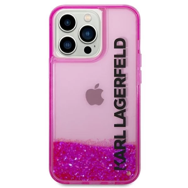 Чехол Karl Lagerfeld Liquid Glitter Elong для iPhone 14 Pro Pink (KLHCP14LLCKVF)