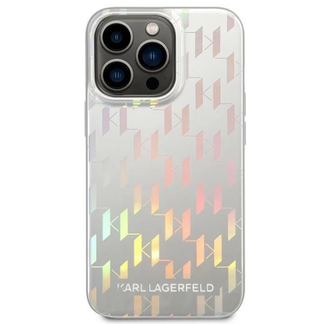 Чохол Karl Lagerfeld Monogram Iridescent для iPhone 14 Pro Max Silver (KLHCP14XLGMMSV3)
