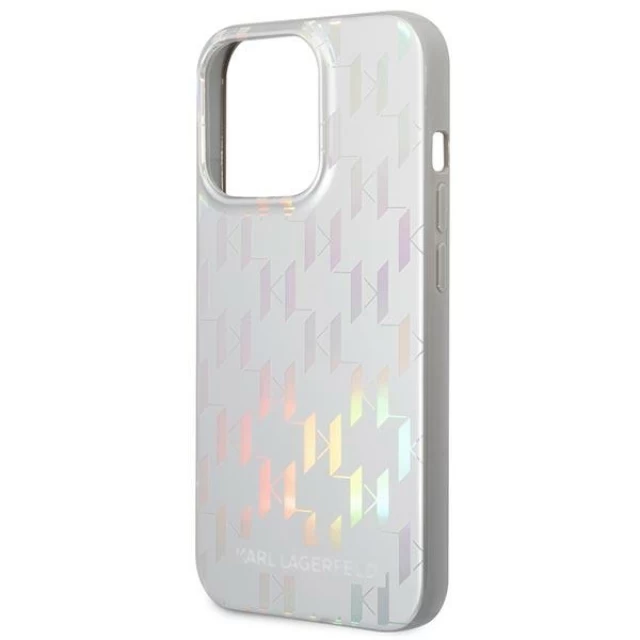 Чехол Karl Lagerfeld Monogram Iridescent для iPhone 14 Pro Max Silver (KLHCP14XLGMMSV3)