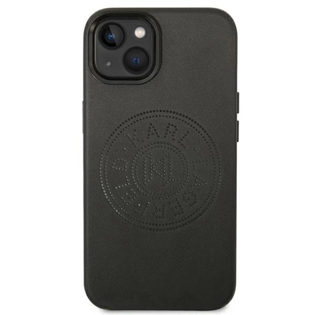 Чехол Karl Lagerfeld Leather Perforated Logo для iPhone 14 Plus Black (KLHCP14MFWHK)