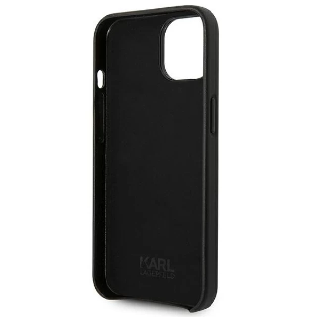 Чехол Karl Lagerfeld Leather Perforated Logo для iPhone 14 Plus Black (KLHCP14MFWHK)