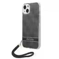 Чехол Guess 4G Print Strap для iPhone 14 Plus Black (GUOHCP14MH4STK)