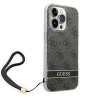 Чехол Guess 4G Print Strap для iPhone 14 Pro Black (GUOHCP14LH4STK)