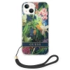 Чехол Guess Flower Strap для iPhone 14 Plus Blue (GUOHCP14MHFLSB)