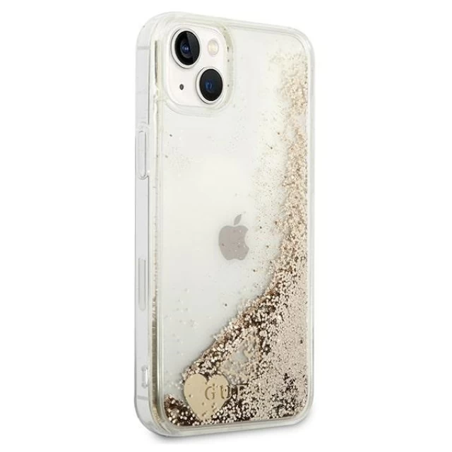 Чехол Guess Glitter Charms для iPhone 14 Gold (GUOHCP14SGLHFLGO)