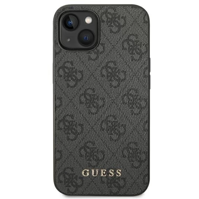 Чехол Guess 4G Metal Gold Logo для iPhone 14 Gray (GUHCP14SG4GFGR)
