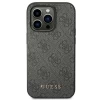 Чехол Guess 4G Metal Gold Logo для iPhone 14 Pro Gray (GUHCP14LG4GFGR)