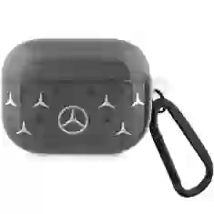 Чехол Mercedes Large Star Pattern для AirPods Pro Black (MEAP8DPMGS)