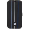 Чохол BMW для iPhone 14 Pro Leather Stamp Blue Lines Black (BMBKP14L22RVSK)