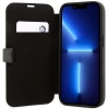 Чехол BMW для iPhone 14 Pro Leather Stamp Blue Lines Black (BMBKP14L22RVSK)