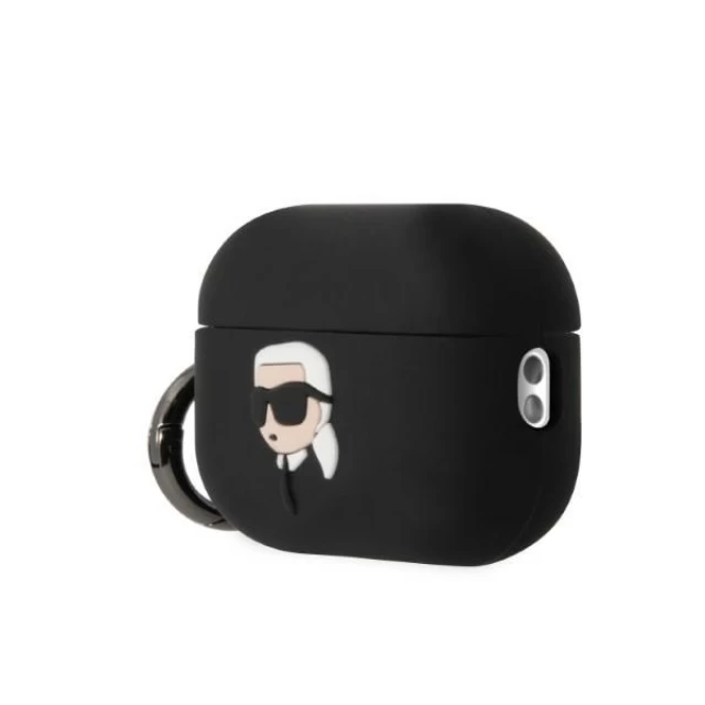 Чехол Karl Lagerfeld Silicone Karl Head 3D для AirPods Pro 2 Black (KLAP2RUNIKK)