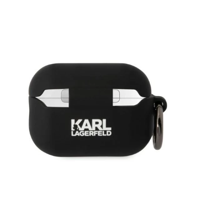 Чохол Karl Lagerfeld Silicone Karl Head 3D для AirPods Pro 2 Black (KLAP2RUNIKK)