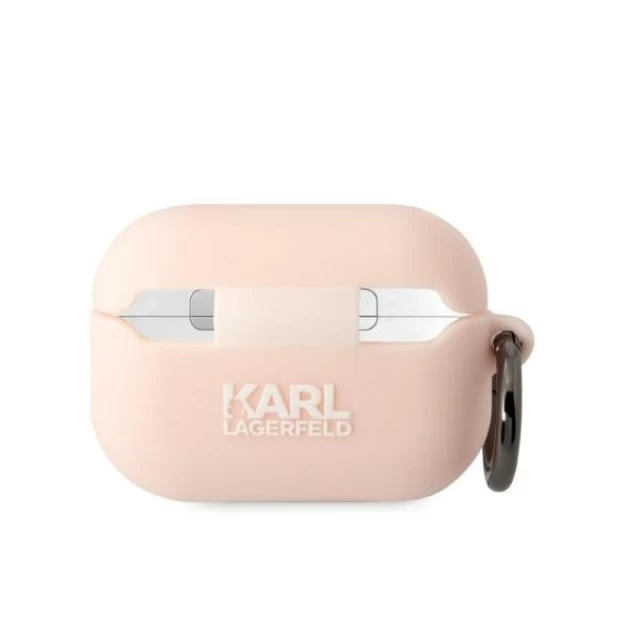 Чохол Karl Lagerfeld Silicone Karl Head 3D для AirPods Pro 2 Pink (KLAP2RUNIKP)