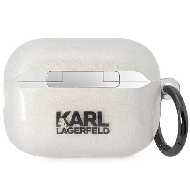 Чохол Karl Lagerfeld Gliter Karl & Choupette для AirPods Pro 2 Transparent (KLAP2HNKCTGT)