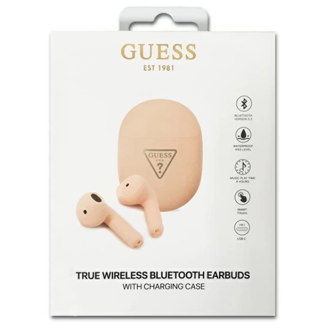 Бездротові навушники Guess Triangle Logo Pink (GUTWST82TRP)