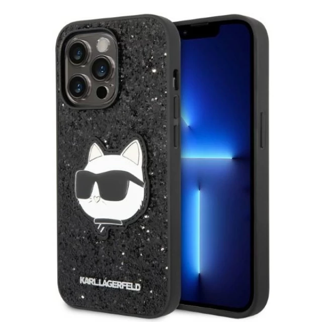 Чохол Karl Lagerfeld Glitter Choupette Patch для iPhone 14 Pro Black (KLHCP14LG2CPK)