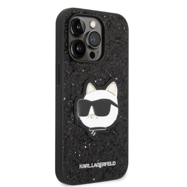 Чохол Karl Lagerfeld Glitter Choupette Patch для iPhone 14 Pro Black (KLHCP14LG2CPK)