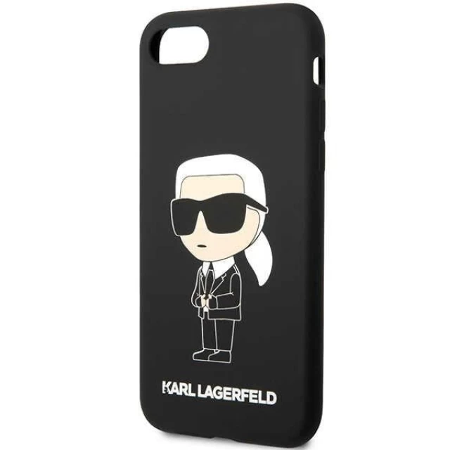 Чохол Karl Lagerfeld Silicone Ikonik для iPhone 7 | 8 | SE 2022/2020 Black (KLHCI8SNIKBCK)