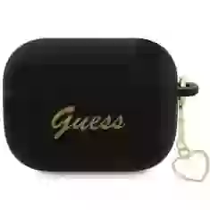 Чехол Guess Silicone Charm Heart Collection для AirPods Pro 2 Black (GUAP2LSCHSK)