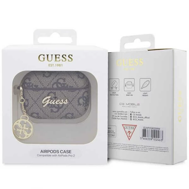 Чохол Guess 4G Charm Collection для AirPods Pro 2 Brown (GUAP2G4GSMW)