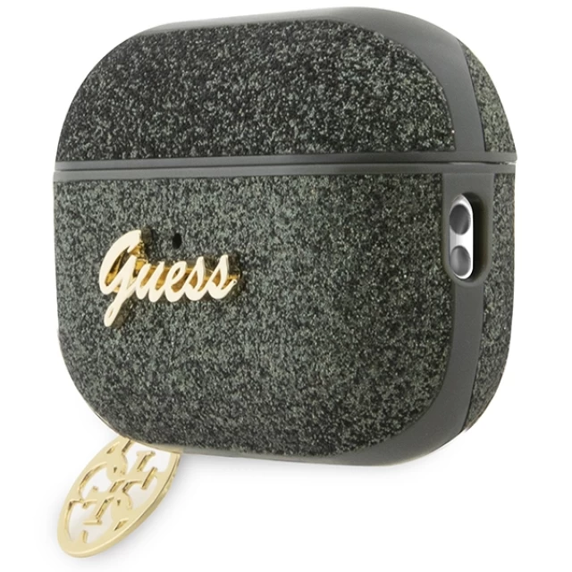 Чехол Guess Glitter Flake 4G Charm для AirPods Pro 2 Khaki (GUAP2GLGSHA)